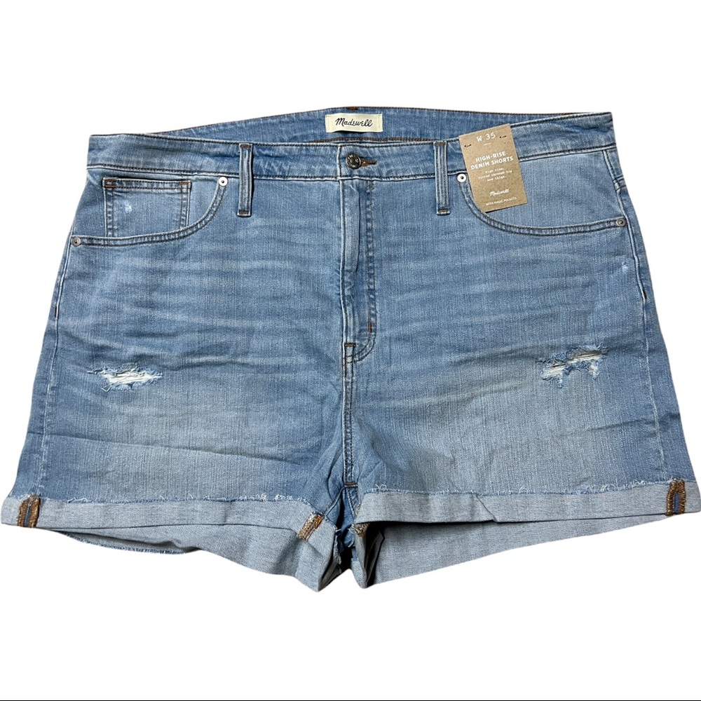 NWOT Madewell High Rise Denim Rolled Hem Shorts